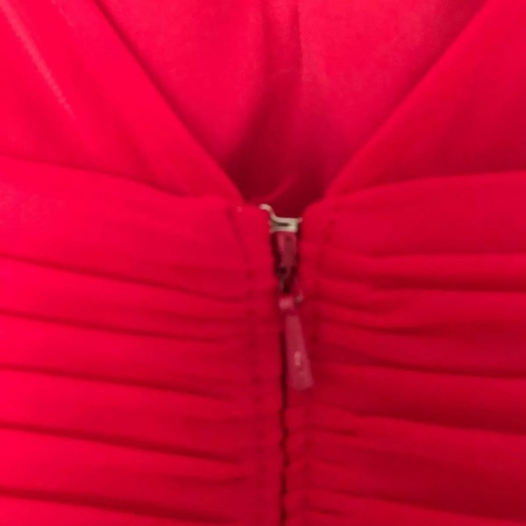 Women's David's Bridal Cherry Red Dress - Picture 7 of 8